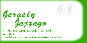 gergely gajzago business card