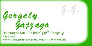 gergely gajzago business card
